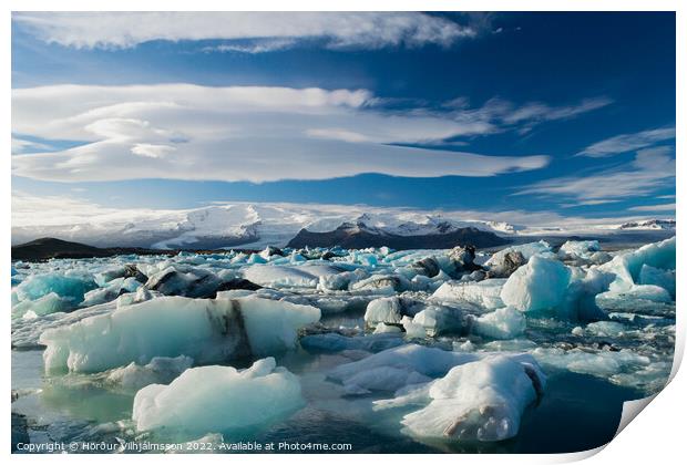 Glacier Lagoon Print by Hörður Vilhjálmsson