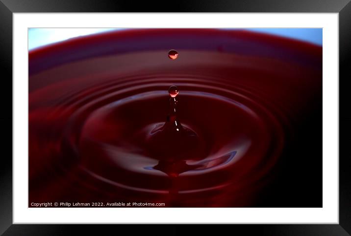 Red Drops (2A) Framed Mounted Print by Philip Lehman