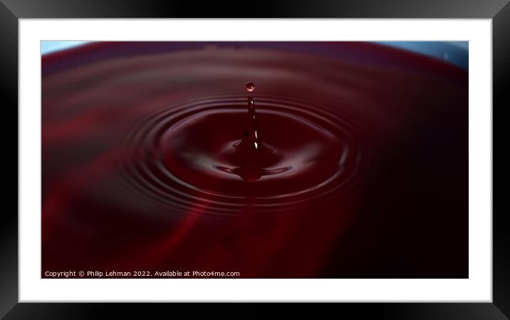 Red Drops (6A) Framed Mounted Print by Philip Lehman