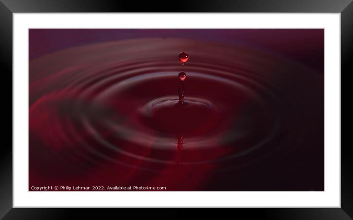 Red Drops (23A) Framed Mounted Print by Philip Lehman