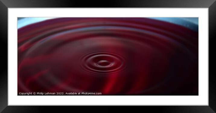 Red Drops (17A) Framed Mounted Print by Philip Lehman