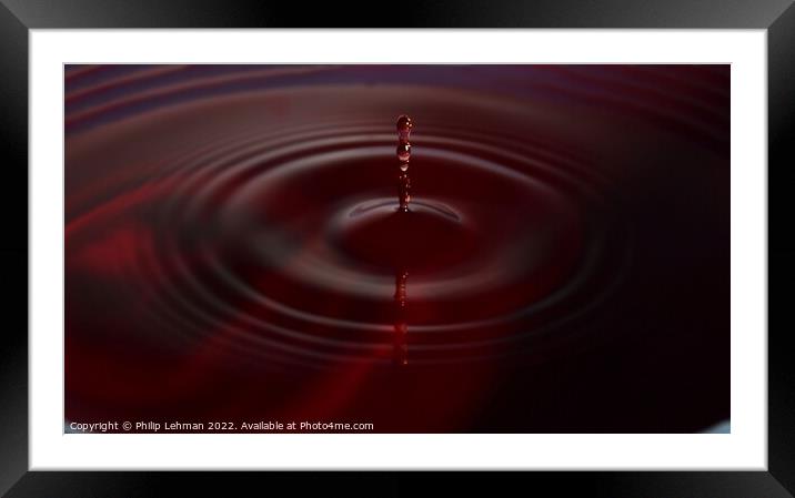 Red Drops (44A) Framed Mounted Print by Philip Lehman
