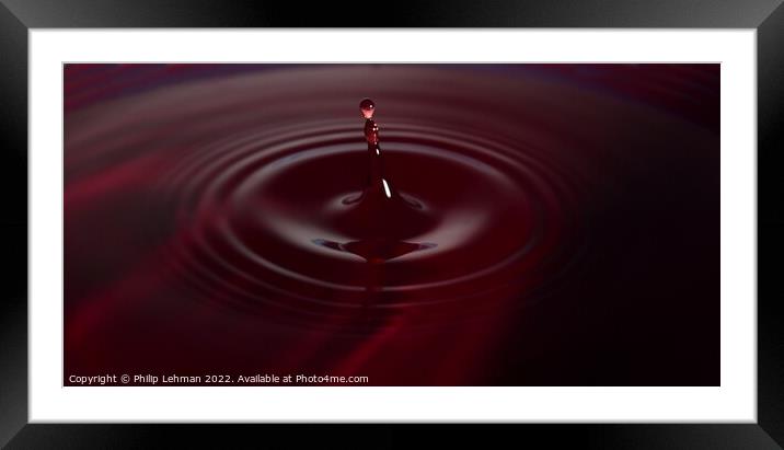 Red Drops (45A) Framed Mounted Print by Philip Lehman