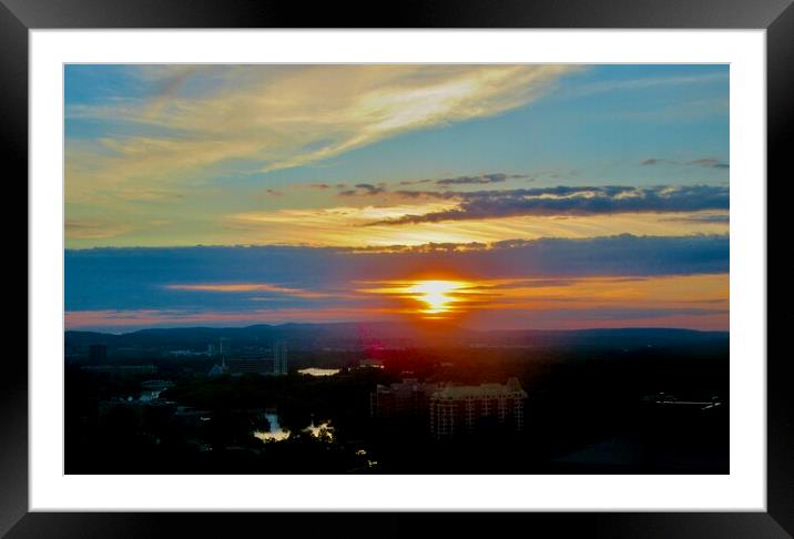 Sunset, June 24/22 Framed Mounted Print by Stephanie Moore