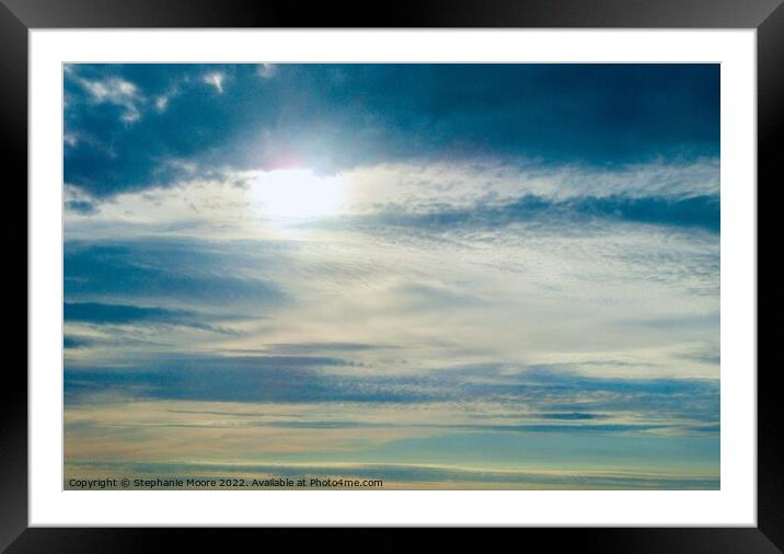 Early evening sunset, June 24/22 Framed Mounted Print by Stephanie Moore
