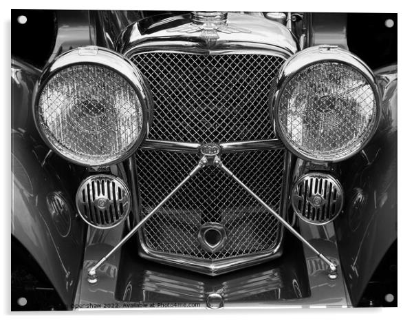 SS Jaguar sport car Acrylic by Philip Openshaw