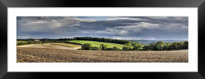 Rain over the Thames Valley Framed Mounted Print by Gary Eason