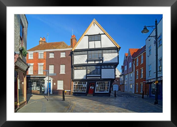Crooked House, Canterbury Framed Mounted Print by Darren Galpin