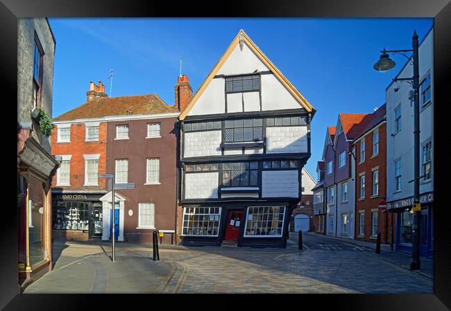 Crooked House, Canterbury Framed Print by Darren Galpin