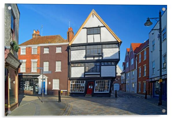 Crooked House, Canterbury Acrylic by Darren Galpin