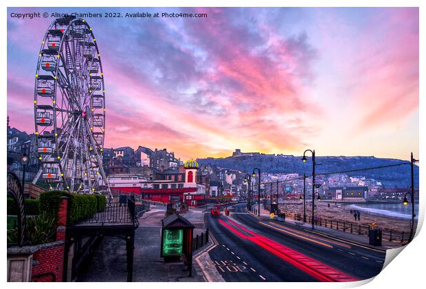 Scarborough Dawn Print by Alison Chambers