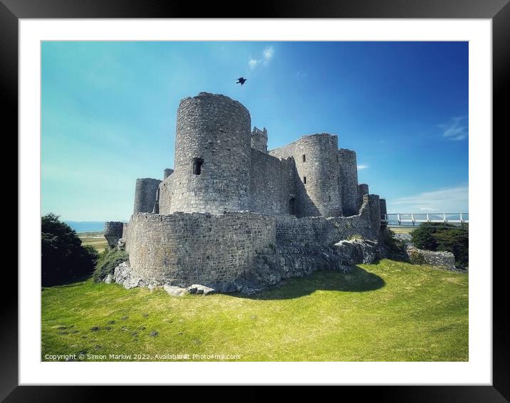 Majestic Medieval Fortress Framed Mounted Print by Simon Marlow