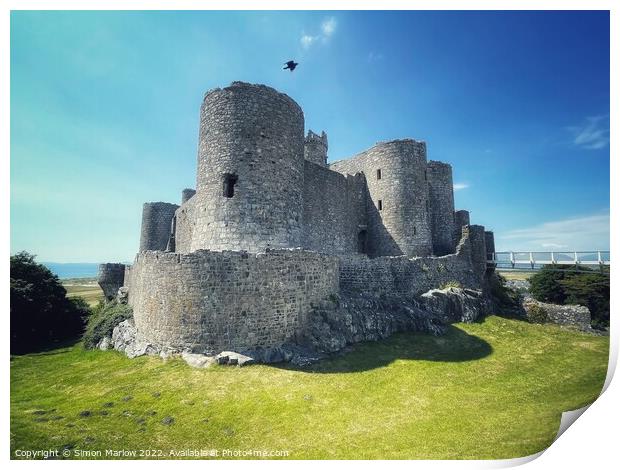 Majestic Medieval Fortress Print by Simon Marlow