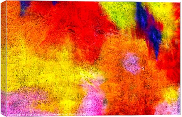 VIBRANT SCORCHED ABSTRACT Canvas Print by Errol D'Souza