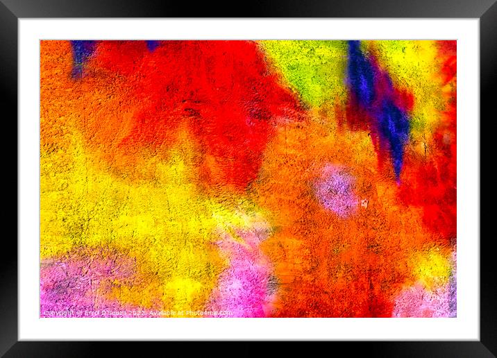 VIBRANT SCORCHED ABSTRACT Framed Mounted Print by Errol D'Souza