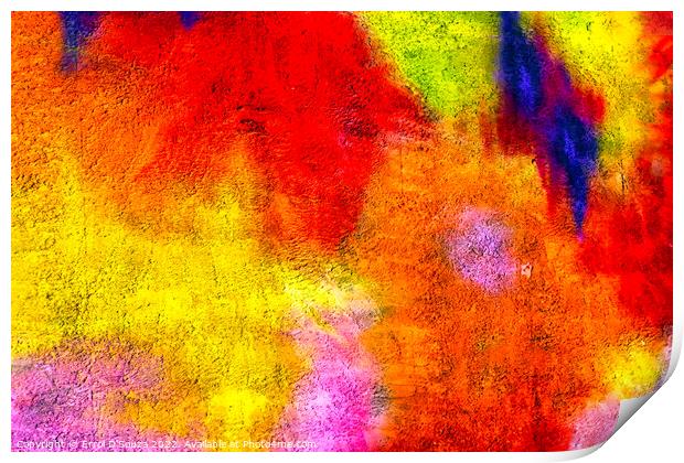 VIBRANT SCORCHED ABSTRACT Print by Errol D'Souza