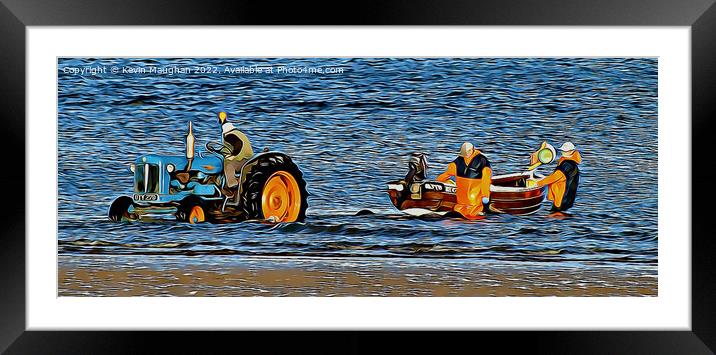 When The Boat Comes In (Digital Art) Framed Mounted Print by Kevin Maughan