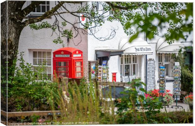 Dartmoor. Post office of Postbridge, Devon, UK Canvas Print by Delphimages Art