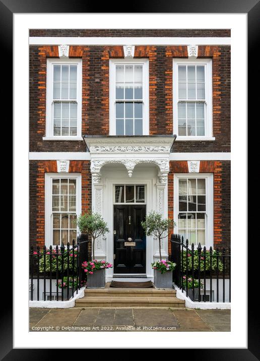 London, house in the city of Westminster Framed Mounted Print by Delphimages Art