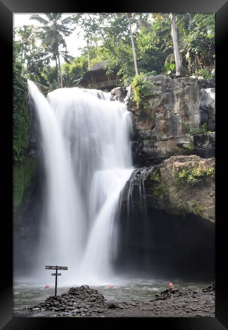 Waterfall in Bali Framed Print by Theo Spanellis