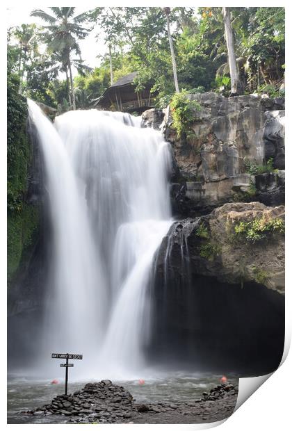 Waterfall in Bali Print by Theo Spanellis
