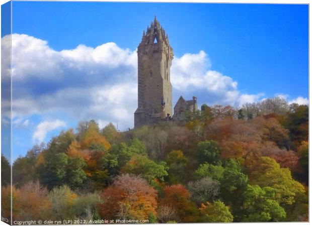 wallace monument stirling Canvas Print by dale rys (LP)