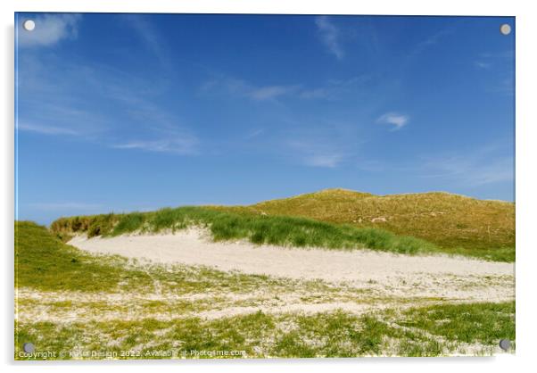 Sand Dunes on Askernish Beach, South Uist  Acrylic by Kasia Design