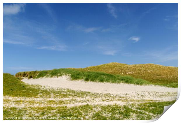 Sand Dunes on Askernish Beach, South Uist  Print by Kasia Design