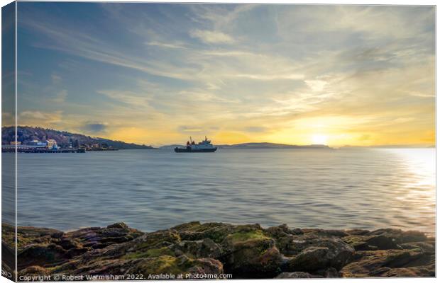 Majestic Sunset at Wemyss Bay Canvas Print by RJW Images