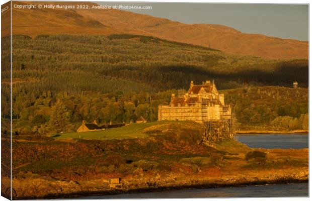 Duart Castle on the Isle of Mull  Canvas Print by Holly Burgess