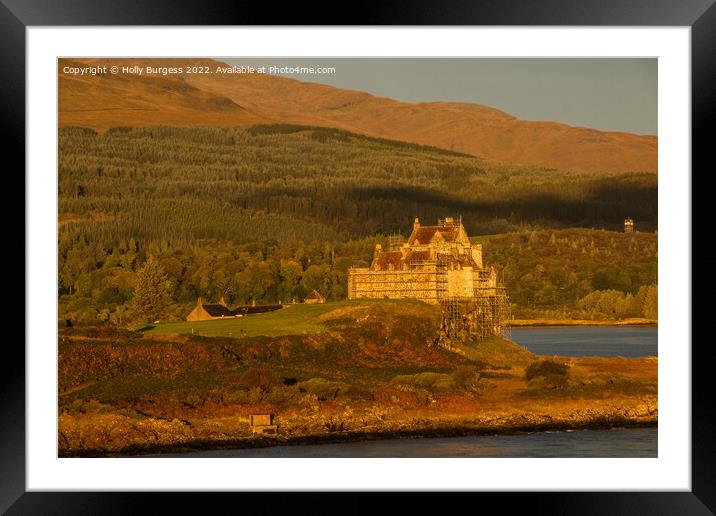 Duart Castle on the Isle of Mull  Framed Mounted Print by Holly Burgess