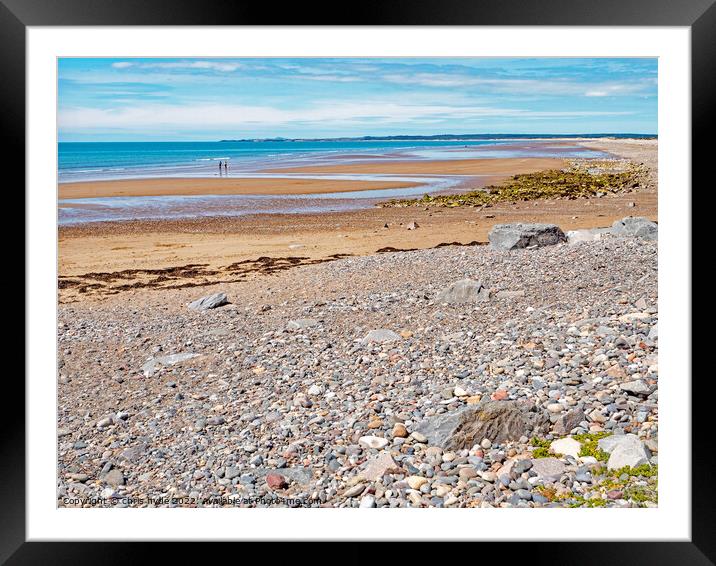 Dinas Dinlle Beach North Wales Framed Mounted Print by chris hyde