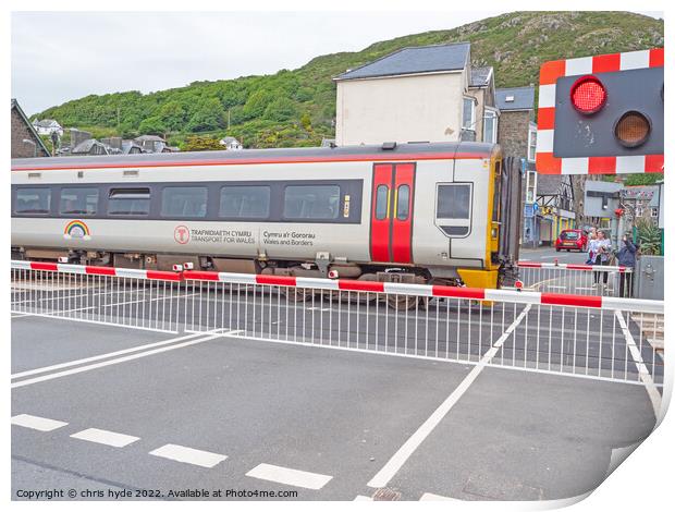 Barmouth Level Crossing Print by chris hyde