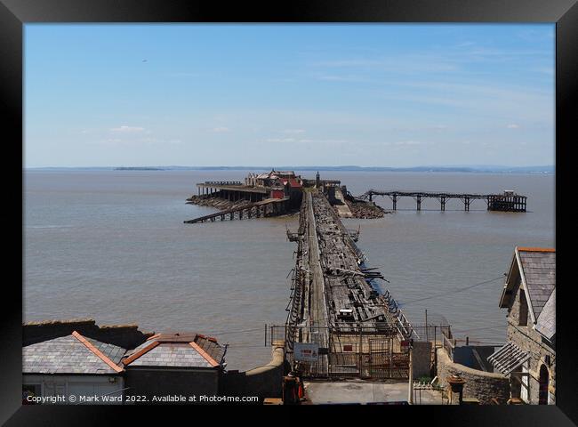 Birnbeck Pier. Waiting for Rescue. Framed Print by Mark Ward