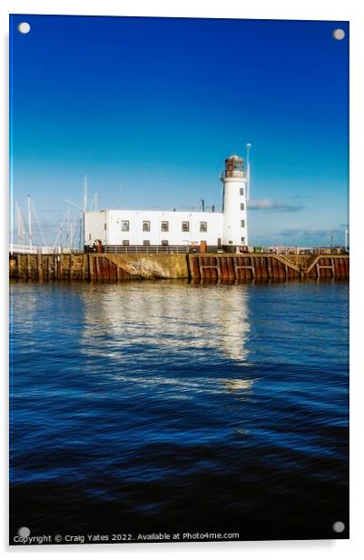 Scarborough Lighthouse Acrylic by Craig Yates