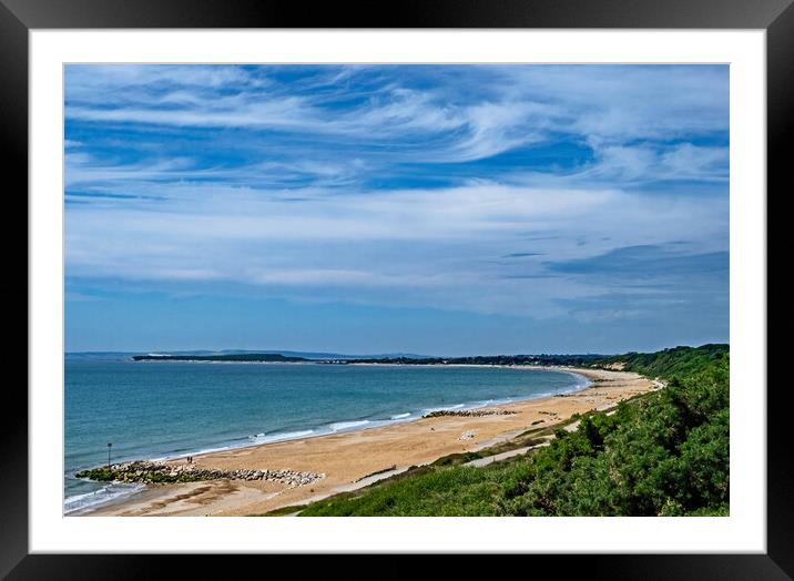 Looking west from Highcliffe Framed Mounted Print by Joyce Storey