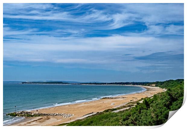 Looking west from Highcliffe Print by Joyce Storey