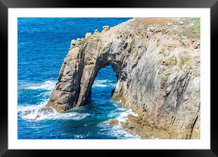 Enys Dodnan Arch, Cornwall Framed Mounted Print by Keith Douglas