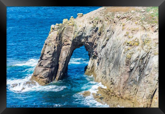 Enys Dodnan Arch, Cornwall Framed Print by Keith Douglas