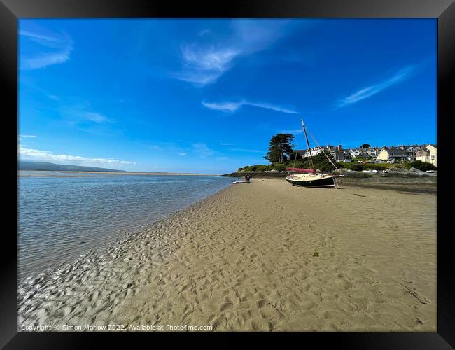 Borth Y Gest in North Wales Framed Print by Simon Marlow