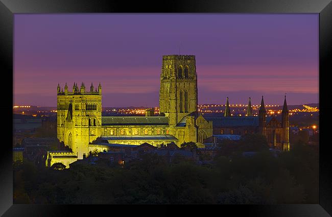 Durham Cathedral at Night Framed Print by Kevin Tate