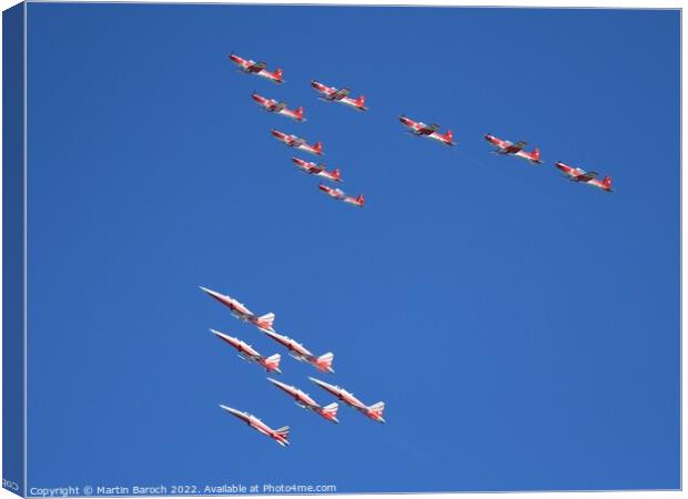 Patrouille Suisse Airshow Canvas Print by Martin Baroch