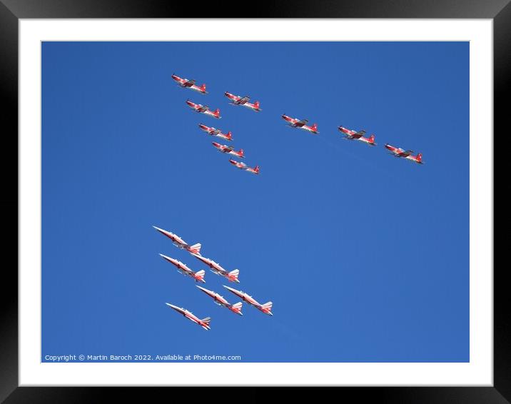 Patrouille Suisse Airshow Framed Mounted Print by Martin Baroch