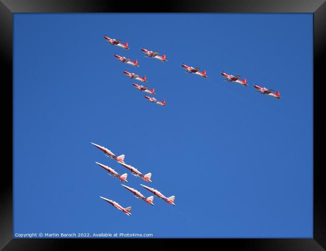 Patrouille Suisse Airshow Framed Print by Martin Baroch