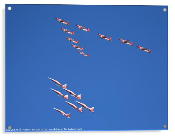 Patrouille Suisse Airshow Acrylic by Martin Baroch