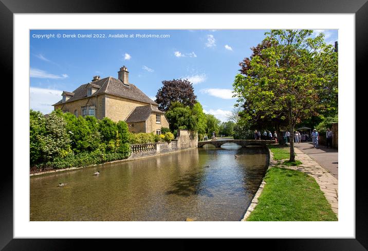 Idyllic Village in Cotswolds Framed Mounted Print by Derek Daniel