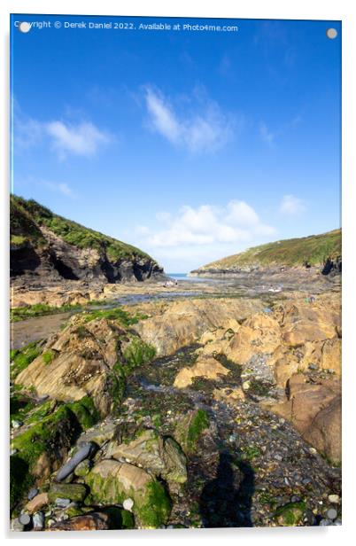 Hidden Gem of the Cornish Coast Acrylic by Derek Daniel