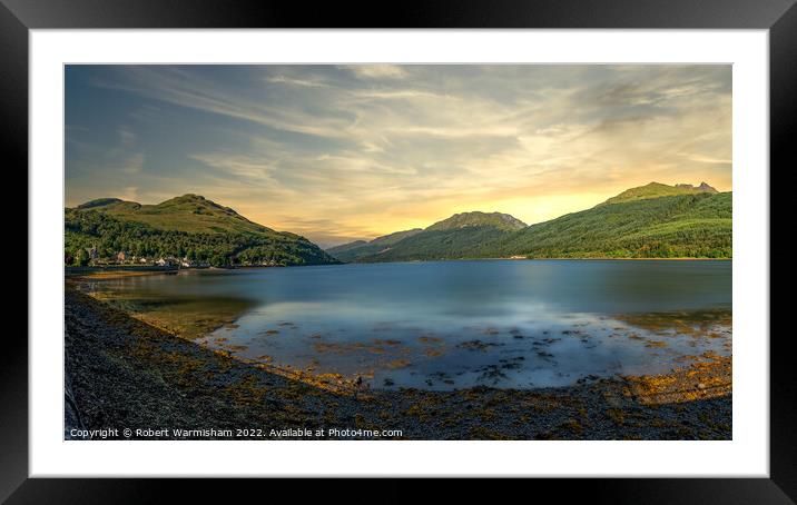 Majestic Sunset over Arrochar Loch Long Framed Mounted Print by RJW Images