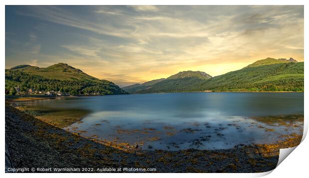 Majestic Sunset over Arrochar Loch Long Print by RJW Images