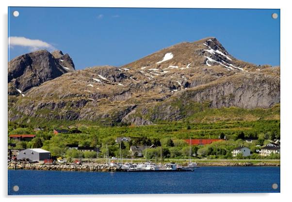 Leknes Landscape, Lofoten Islands, Norway Acrylic by Martyn Arnold
